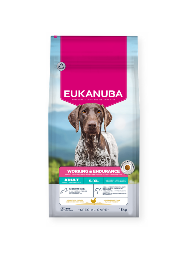 EUKANUBA Special Care Working & Endurance dla dorosłych psów aktywnych i pracujących 15 kg