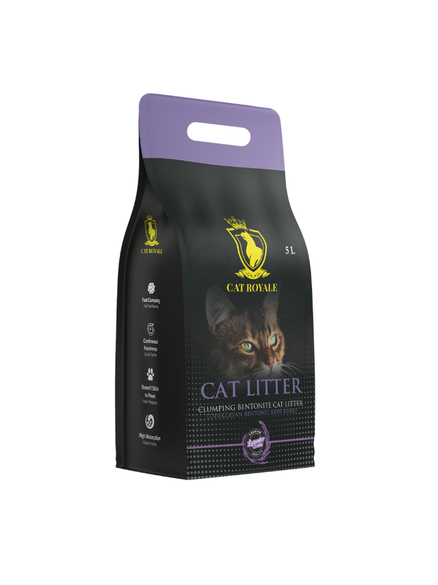Cat Royale Lawenda żwirek bentonitowy 5l 4kg//Opakowanie uszkodzone (9434,9591)!!!