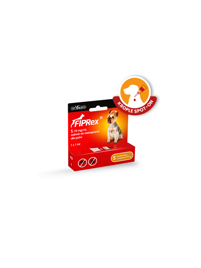 Fiprex S, 75 mg/ml, roztwór do nakrapiania dla psów