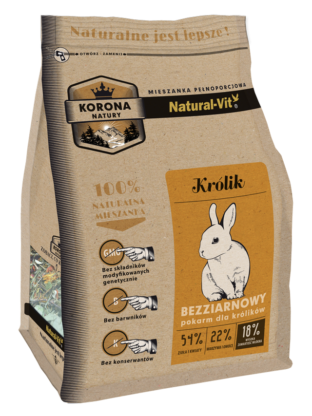 KORONA NATURY Natural-Vit pokarm dla królika 1,6kg