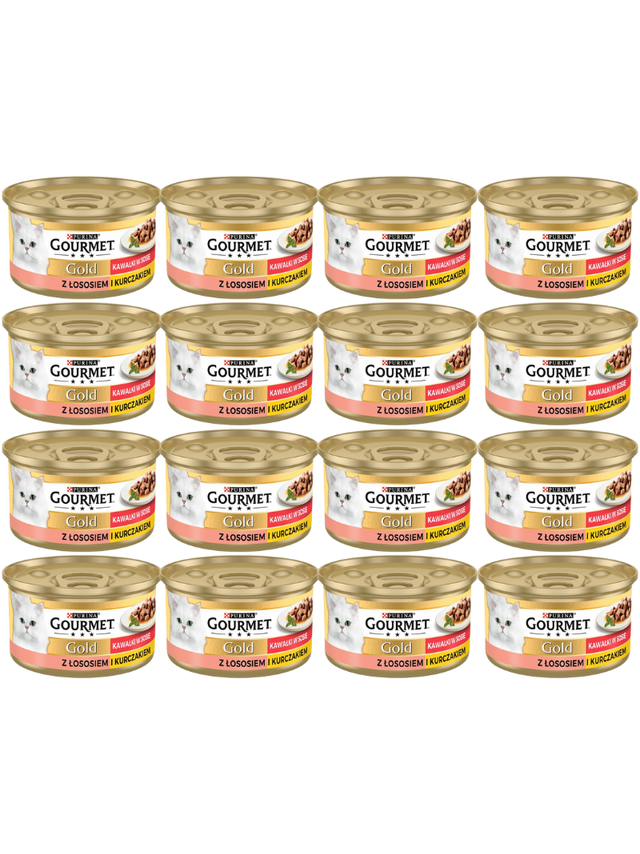 Purina Gourmet Gold łosoś/ kurczak w sosie 48x85g