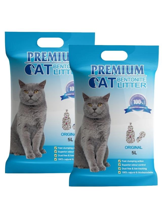 Premium Cat Żwirek Bentonitowy Zbrylający - Naturalny dla kota 2x5L
