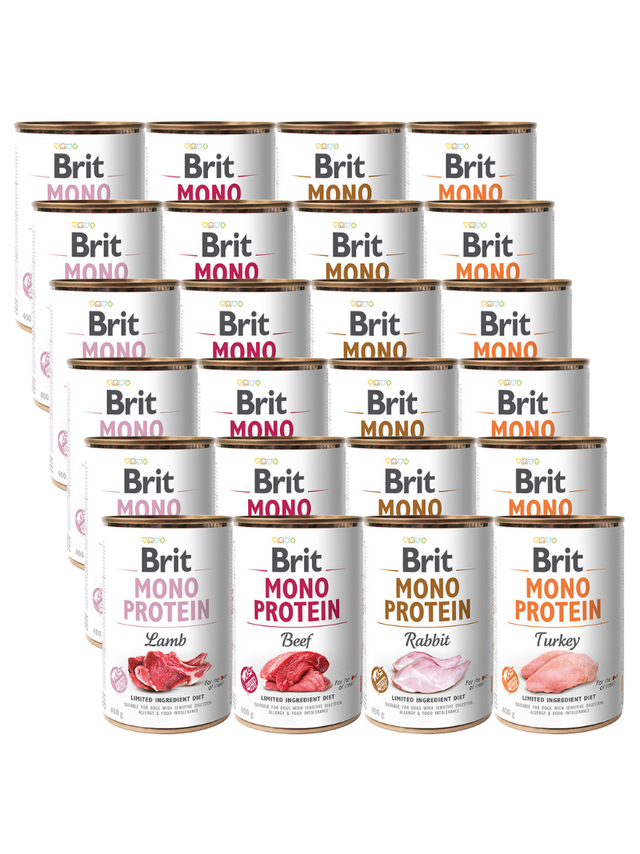 BRIT MONO PROTEIN MIX SMAKÓW 24x400g