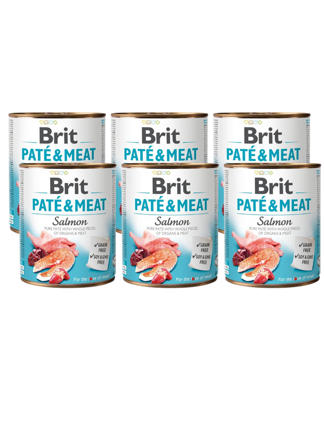 BRIT PATE & MEAT SALMON 6x800g