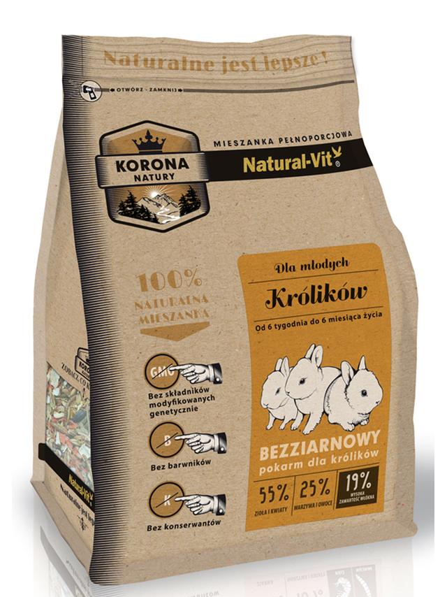 KORONA NATURY Natural-Vit pokarm dla królika junior 750g