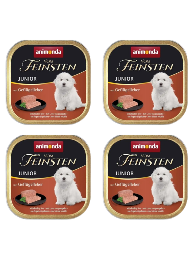 ANIMONDA Dog Vom Feinsten Junior smak: wątróbka drobiowa 22x150g