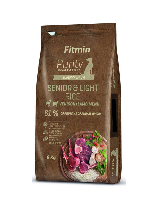 Fitmin purity rice senior&light venison&lamb 2kg