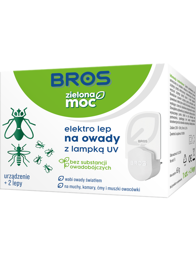BROS – BROS - Zielona Moc Elektro Lep na owady z lampką UV