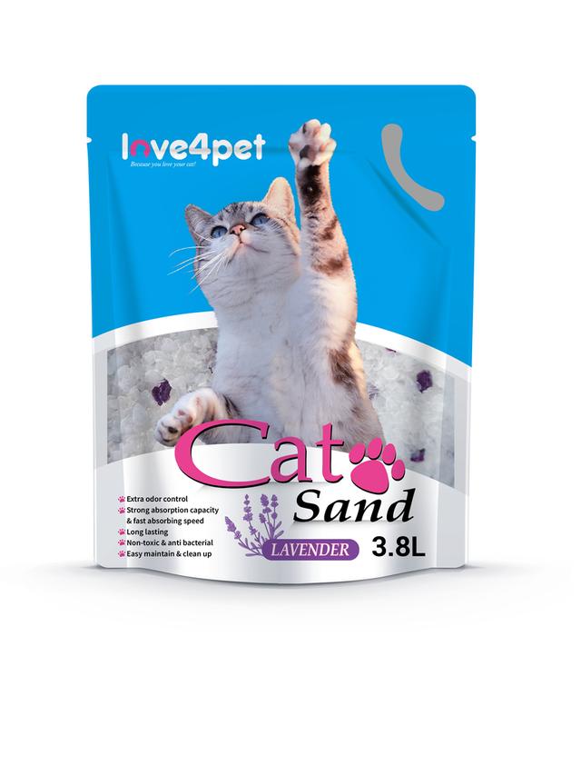 Żwirek Silikonowy dla Kota Cat Sand Lavender 3,8l