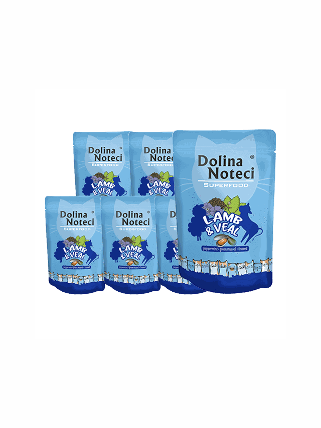 DOLINA NOTECI Superfood cielęcina i jagnięcina saszetka 10x85g
