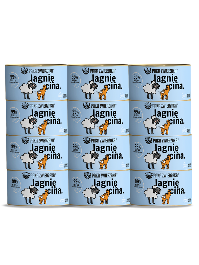 Paka Zwierzaka- karma mokra jagnięcina 12x200g