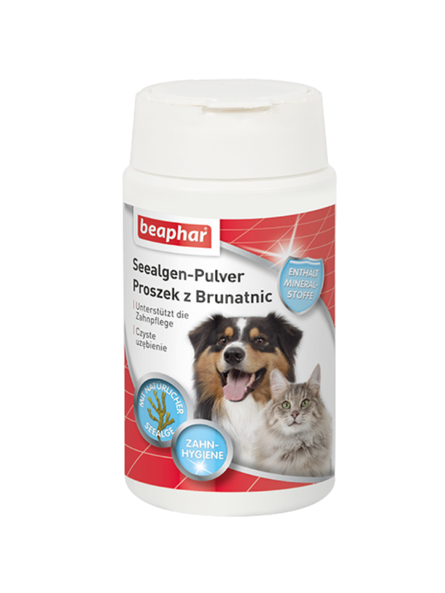 Beaphar DENTAL POWDER 75G - brunatnice; zapobiega przykremu zapachowi z j. ustnej