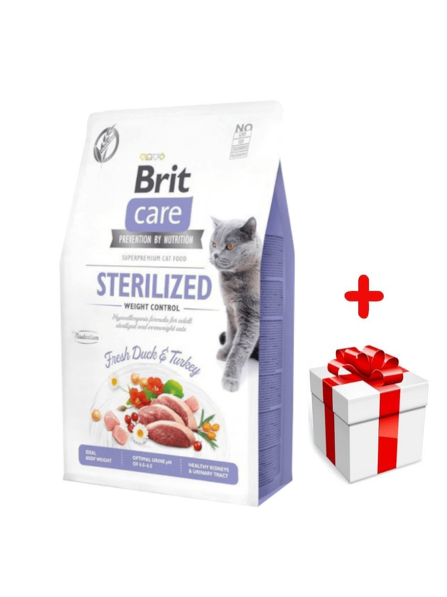 BRIT Care Cat  Grain-Free Sterilised Weight Control 2kg + niespodzianka dla kota GRATIS!
