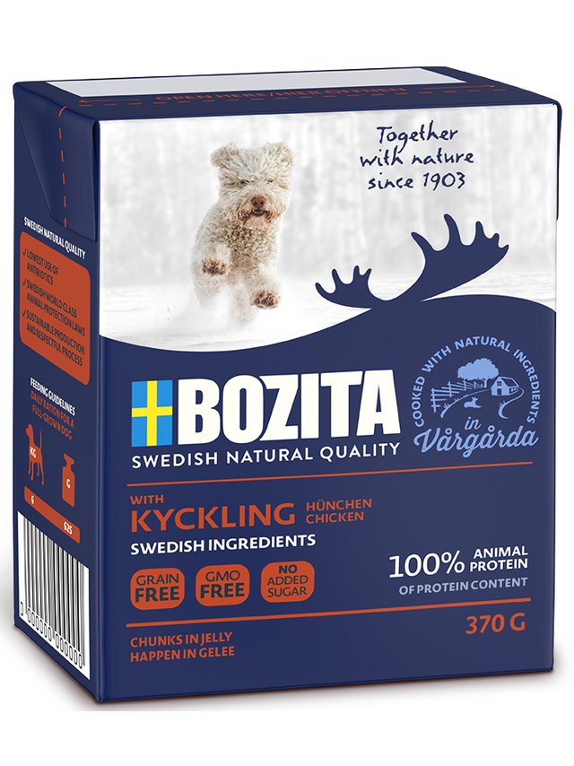 BOZITA Dog Junior:delikatny kurczak w galarecie 370g