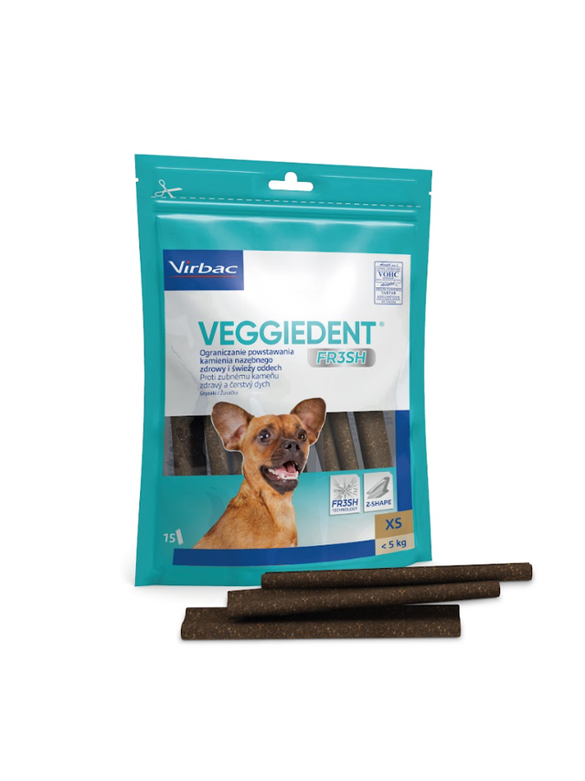 Virbac Veggiedent Fresh Gryzak XS (<5kg) 15sztuk
