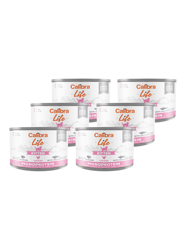 CALIBRA Cat Life Kitten Chicken 6x200g