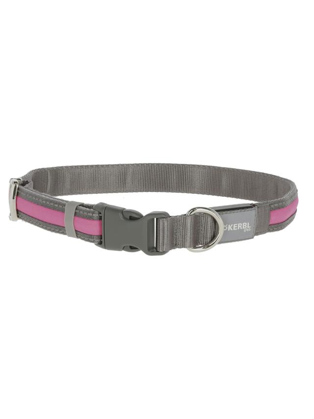 KERBL Obroża podświetlana Light & Reflex, 35 - 50 cm x 25 mm, różowa
