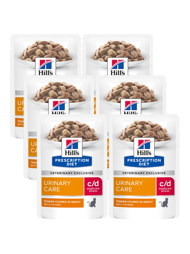 HILL'S PD Prescription Diet Feline c/d Urinary Stress Kurczak 6x85g saszetka