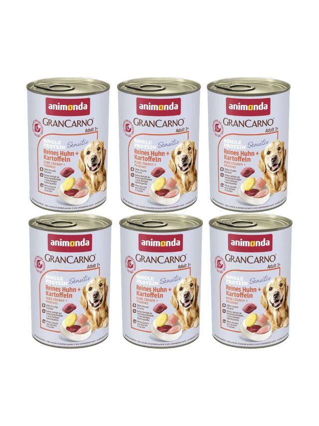 ANIMONDA GranCarno Sensitiv  Adult Dog smak: Kurczak + ziemniaki  6x400g