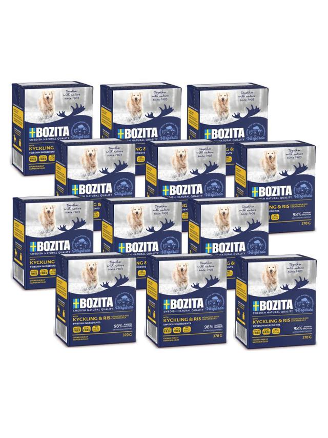 BOZITA Dog: Kurczak i ryż w galarecie 12x370g