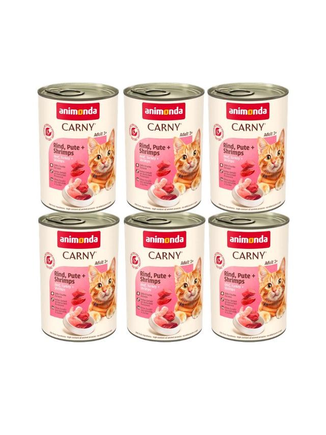 ANIMONDA Cat Carny Adult smak: indyk i krewetki 6 x 400g
