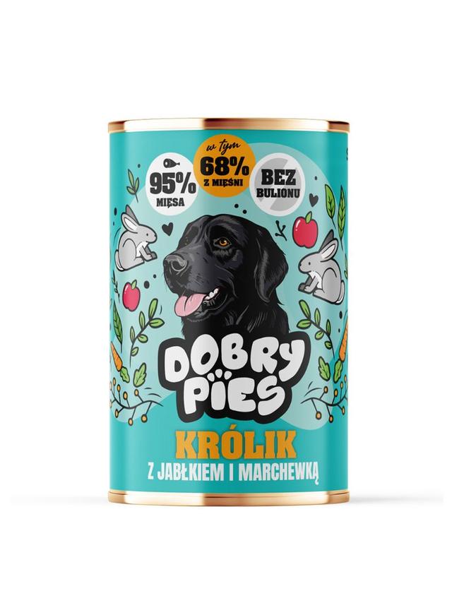 Dobry Pies Królik z jabłkiem i marchewką 400g