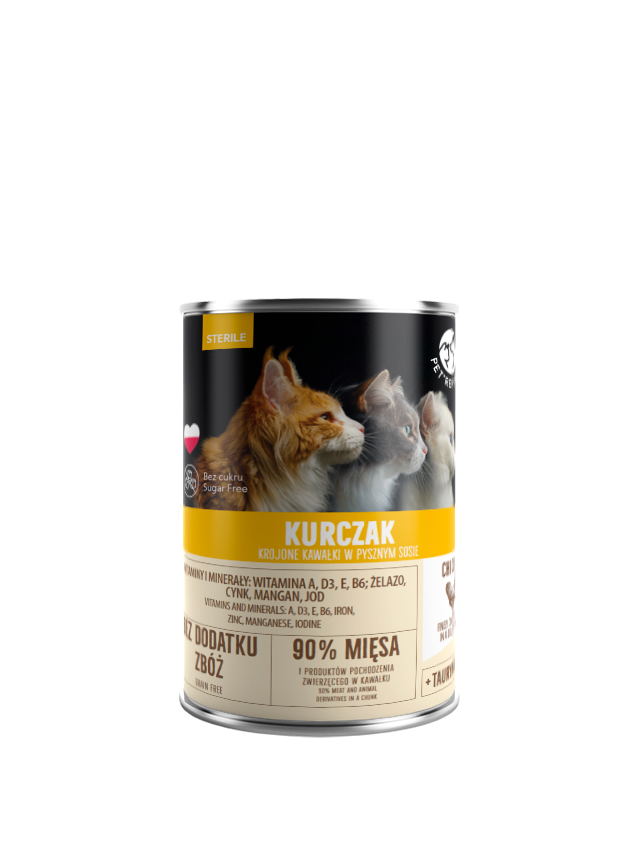 PetRepublic kawałki w sosie z kurczakiem(steril) 400g dla kota