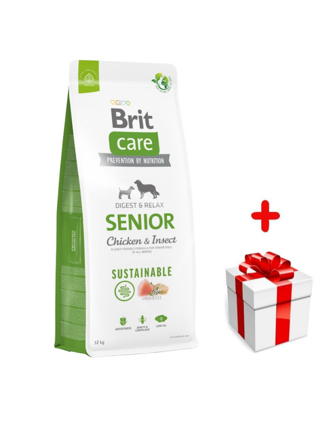 BRIT CARE Dog Sustainable Senior Chicken & Insect 12kg + niespodzianka dla psa GRATIS!