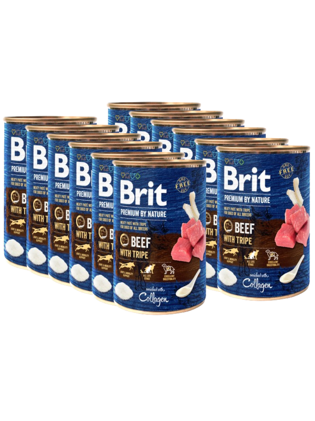 Brit Premium by Nature Beef with Tripe 12x400g
