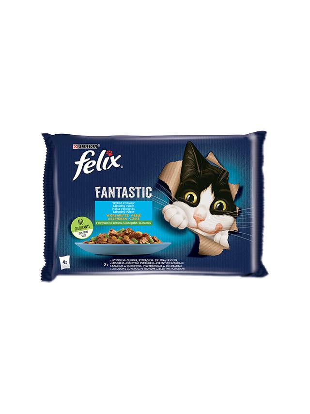 FELIX Fantastic Wiejskie Smaki w galaretce z łososiem i pstrągiem  4x85g