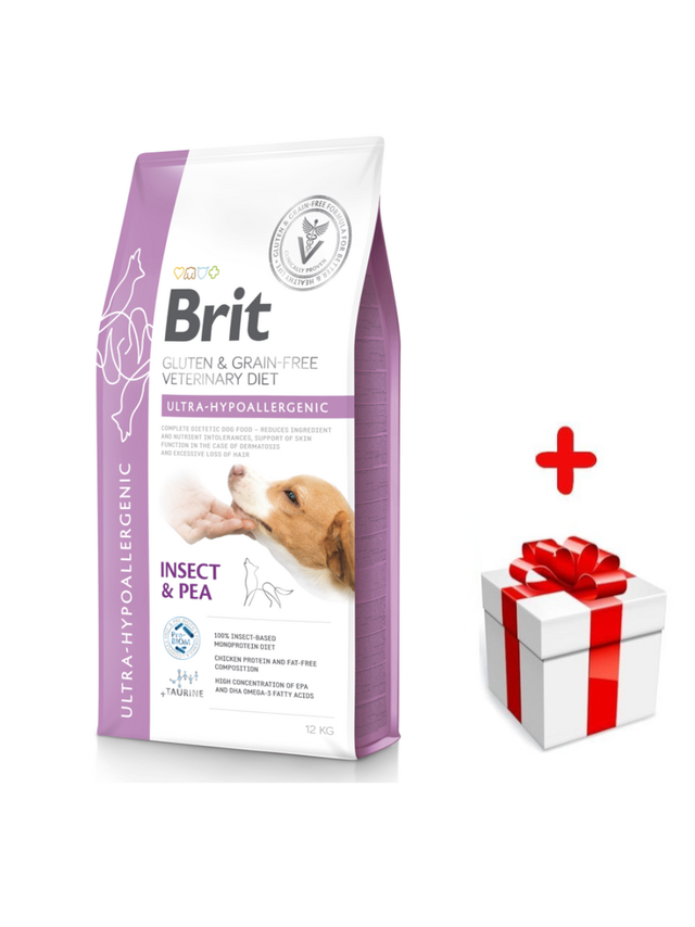 BRIT GF Veterinary Diets Dog Ultra-Hypoallergenic Insect 12kg  + niespodzianka dla psa GRATIS!