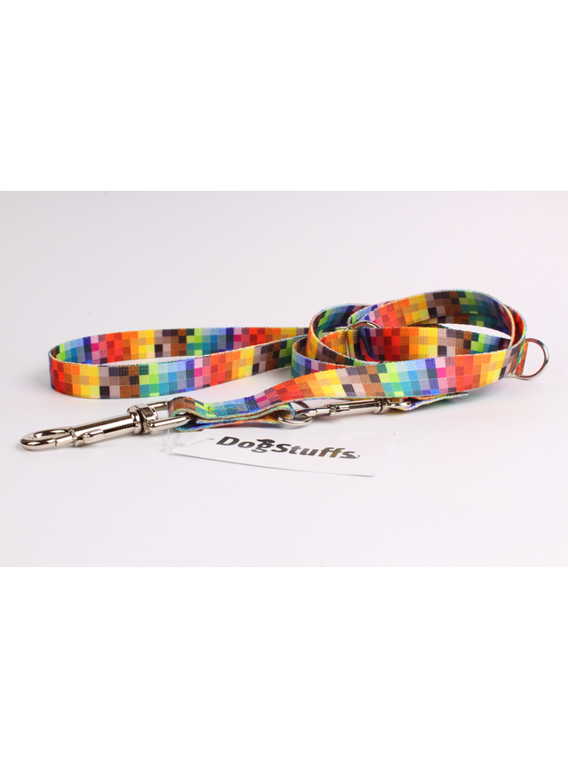 DogStuffs Smycz Regulowana – Piksele 25mm/220cm