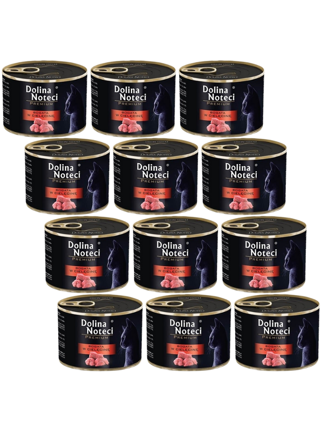 Dolina noteci Premium dla kota bogata w Cielęcine 12x185g