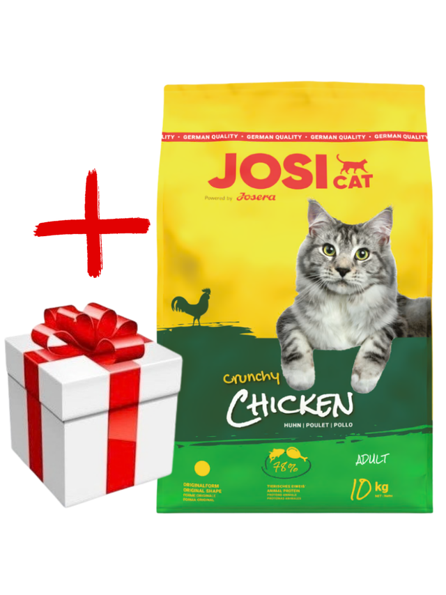 JOSERA JosiCat Crunchy Chicken 10kg + NIESPODZIANKA DLA KOTA GRATIS!