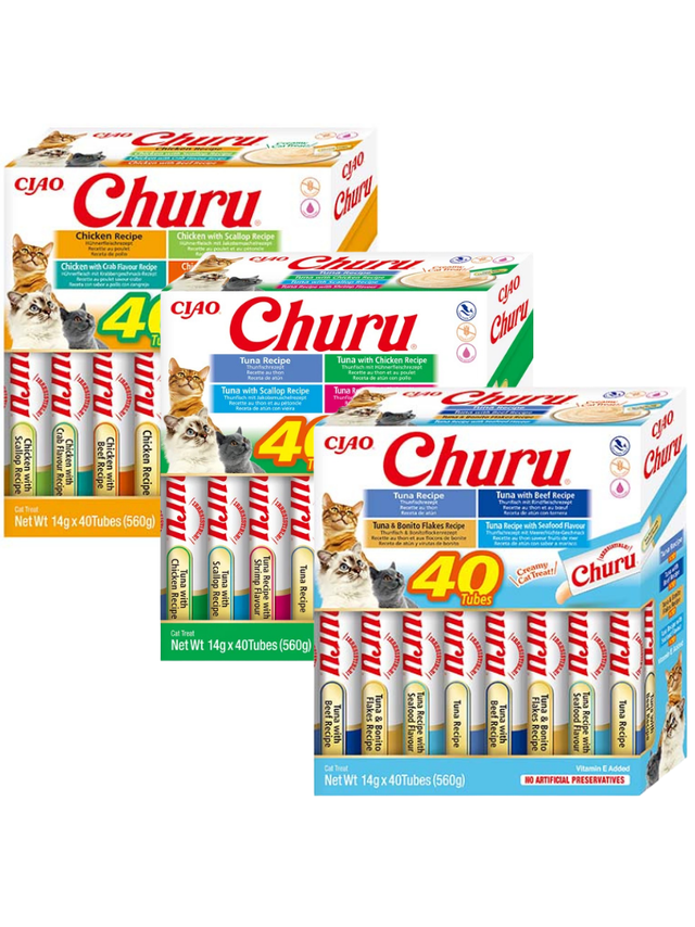 INABA  Churu dla kota - Mix Smaków 3x(40x14g)