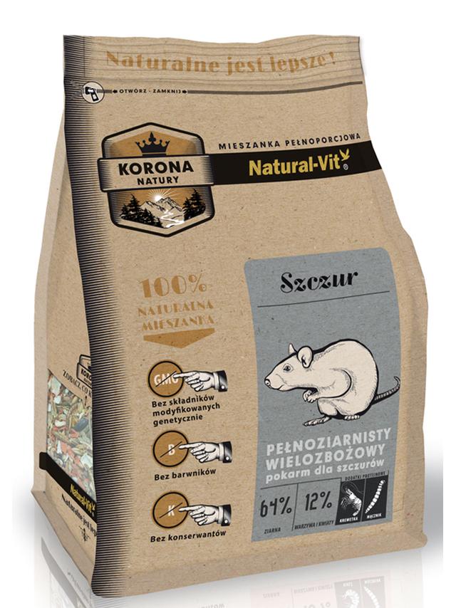 KORONA NATURY Natural-Vit pokarm dla szczura 750g