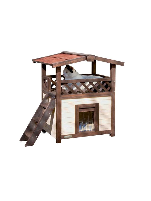 KERBL Domek dla kota Deluxe 4-Sezonowy, 88 x 57 x 77 cm