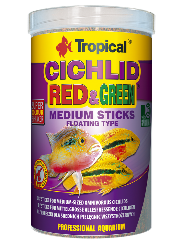 CICHLID RED&GREEN MEDIUM STICKS 250ML/90G