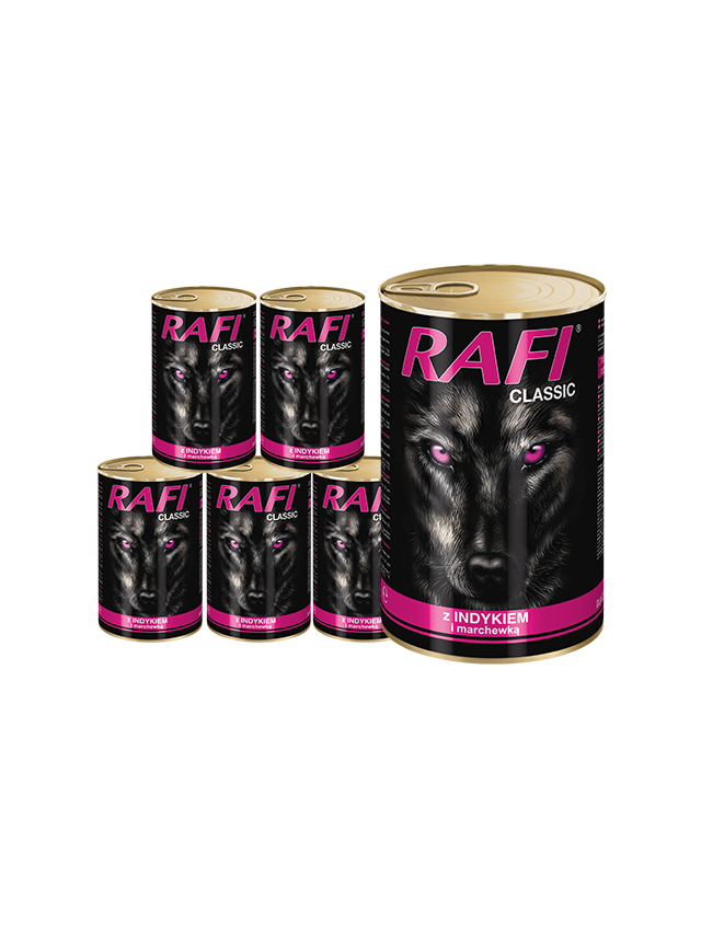 Rafi Classic z Indykiem i Marchewką w Sosie 6x1240g