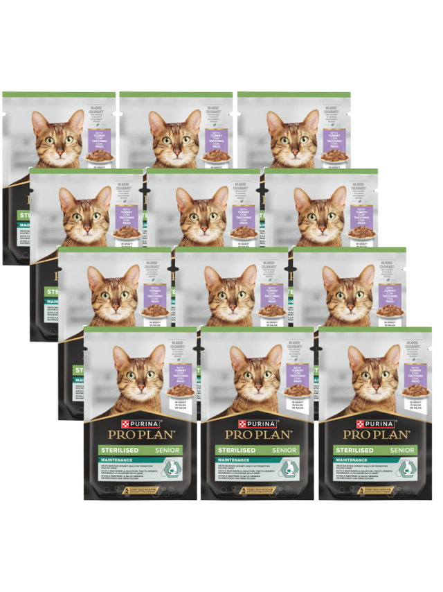 Purina Pro Plan Sterilised Senior z indykiem dla kota 12x85g