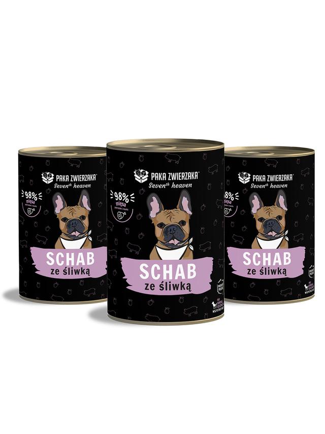 Paka Zwierzaka - Seventh heaven - Schab ze śliwką (pork & plum) 3x400g