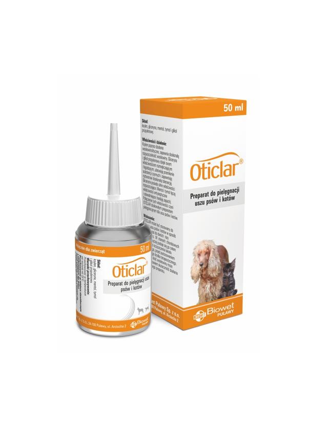 Biowet Oticlar preparat do czyszczenia uszu psów i kotów 50ml