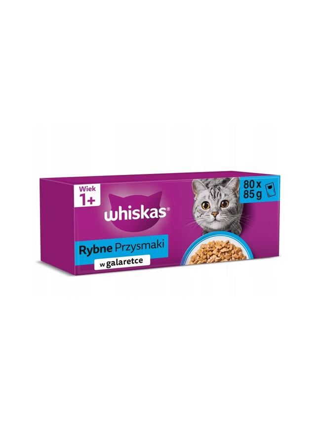 Whiskas Adult 80x85g Mokra Karma Dla Kota Rybne Przysmaki W Galaretce