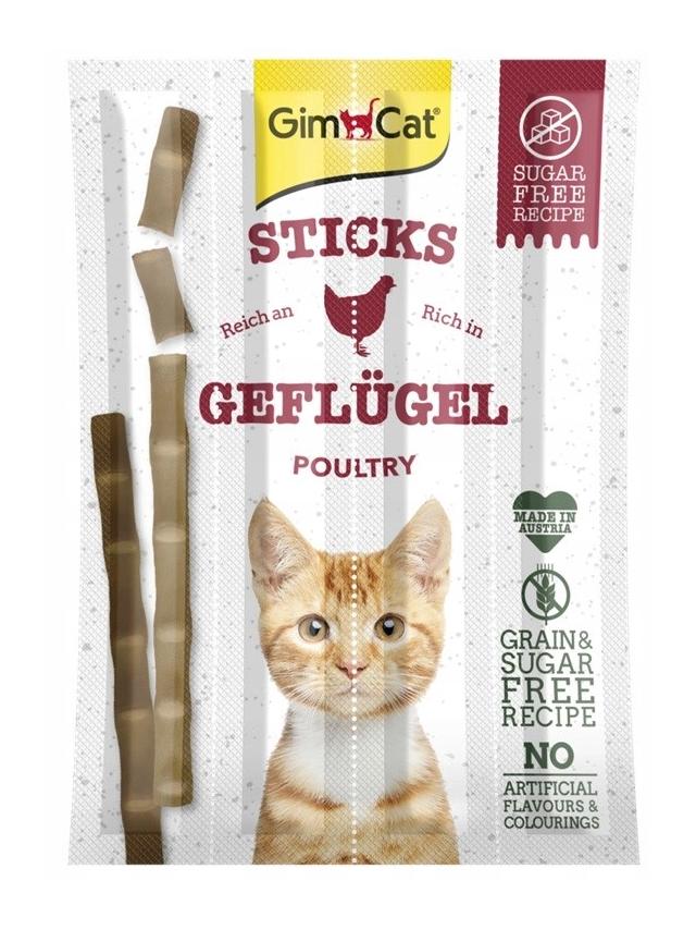 GIMCAT Sticks z drobiem i wątróbką 4szt