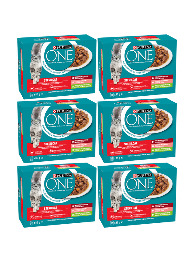Purina One Sterilcat mix smaków 6x(12x85g)