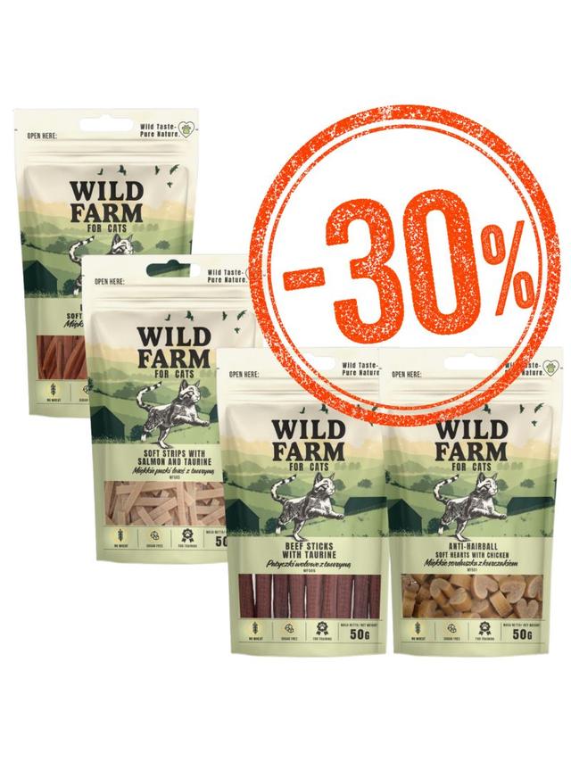 WILD FARM mix przysmaków dla kota 4x50g