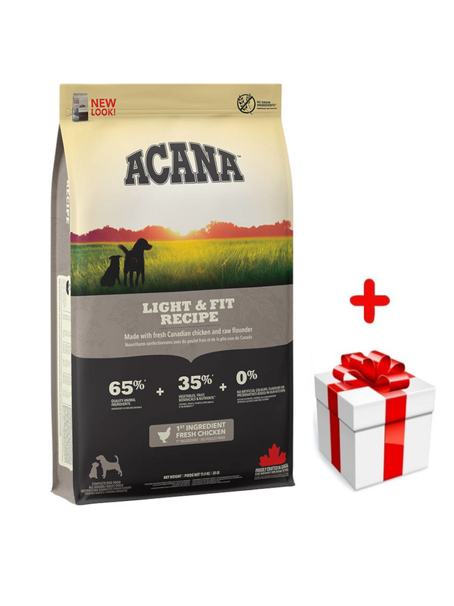 ACANA  Light & Fit Dog 11,4kg + niespodzianka dla psa GRATIS!