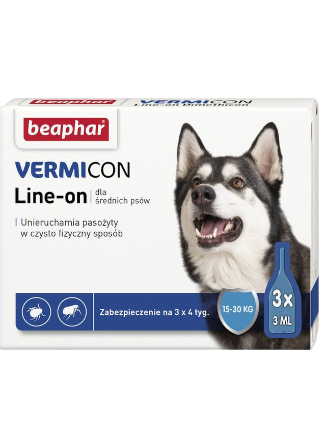 Beaphar VERMICON Line-on Pies M 15-30kg (pipeta 3 x 3ml)