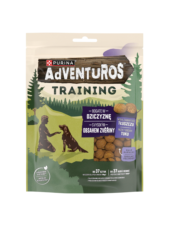 ADVENTUROS Training Przysmaki dla psów Bogate w Dziczyznę 115g