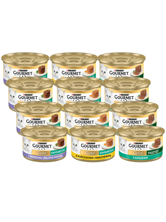 Purina Gourmet Gold Mix Smaków 48x85g - 3 smaki MIX